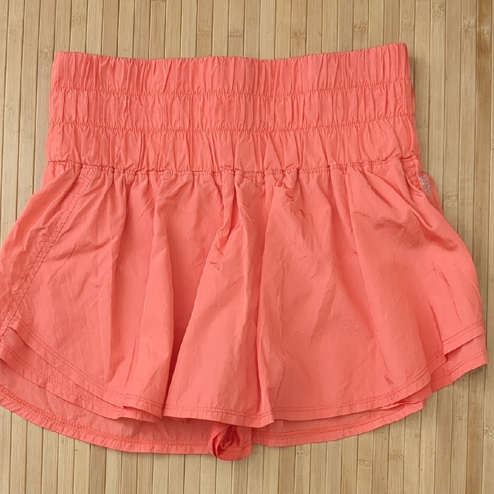 Free People FP Movement Women's Coral Orange Skort Shorts, Size Large